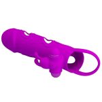 PRETTY LOVE - PENIS SLEEVE WITH BALL STRAP vibration PURPLE - obrazek 4