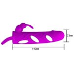 PRETTY LOVE - PENIS SLEEVE WITH BALL STRAP vibration PURPLE - obrazek 7