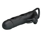 PRETTY LOVE - PENIS SLEEVE WITH BALL STRAP vibration BLACK - obrazek 8