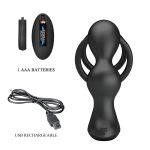 MR PLAY - VIBRATING ANAL PLUG with RING - Remote Control 12 functions - obrazek 6