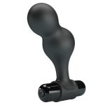 Mr. Play Silicone Anal Plug, 10 functions of vibration Black - obrazek 2