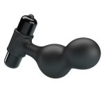 Mr. Play Silicone Anal Plug, 10 functions of vibration Black - obrazek 3