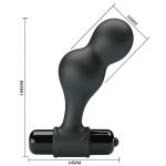 Mr. Play Silicone Anal Plug, 10 functions of vibration Black - obrazek 4