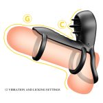 PRETTY LOVE - VIBRATING PENIS SLING Jammy, 12 vibration functions 12 licking settings Memory function - obrazek 10