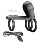 PRETTY LOVE - VIBRATING PENIS SLING Jammy, 12 vibration functions 12 licking settings Memory function - obrazek 12