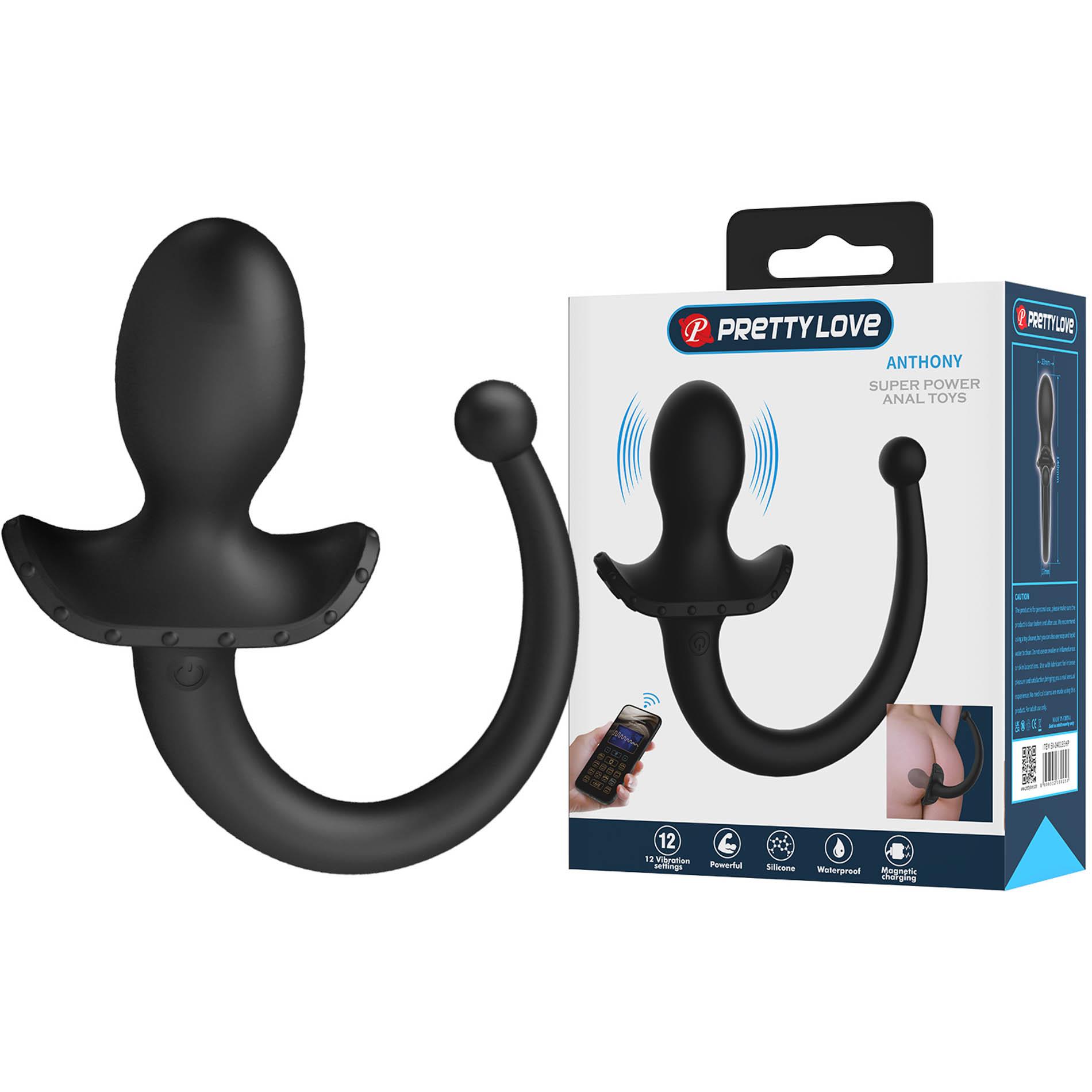 BI-040195HP_01 Pretty Love Anthony Smart App Vibrating Anal Plug - obrazek 1
