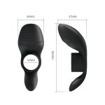 PRETTY LOVE - Vibration Penis Sleeve 7 FUNCTIONS BLACK - obrazek 8