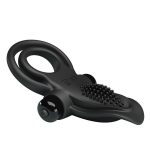 PRETTY LOVE - VIBRANT PENIS RING Black- 10 function vibrations - obrazek 4