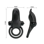 PRETTY LOVE - VIBRANT PENIS RING Black- 10 function vibrations - obrazek 5