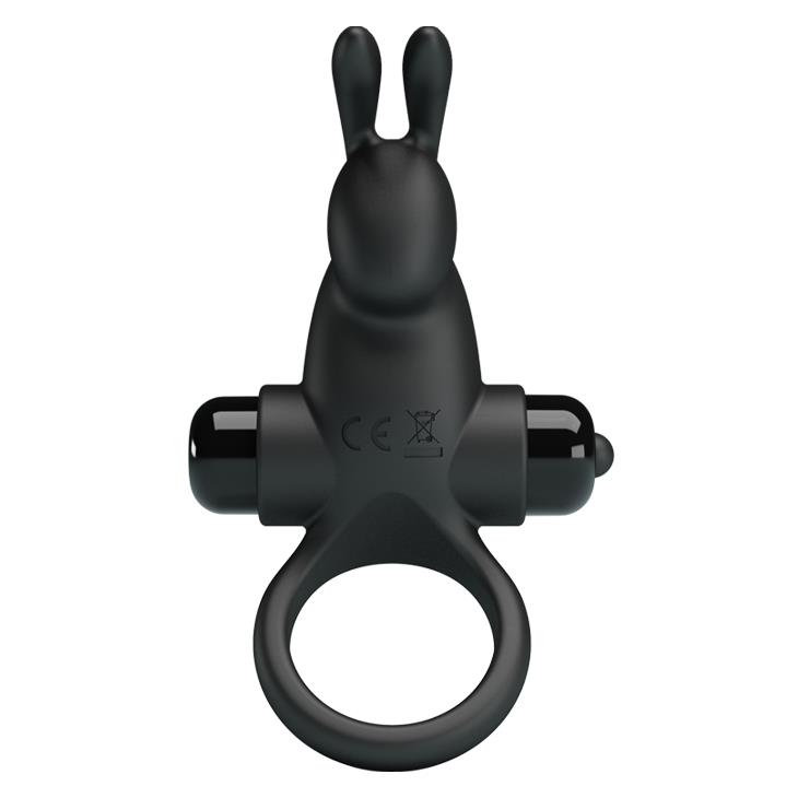 BI-210204 PRETTY LOVE - VIBRANT PENIS RING I Black - obrazek 1
