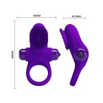 PRETTY LOVE - VIBRANT PENIS RING II Purple - obrazek 5