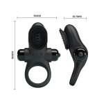 PRETTY LOVE - VIBRANT PENIS RING II Black - obrazek 5