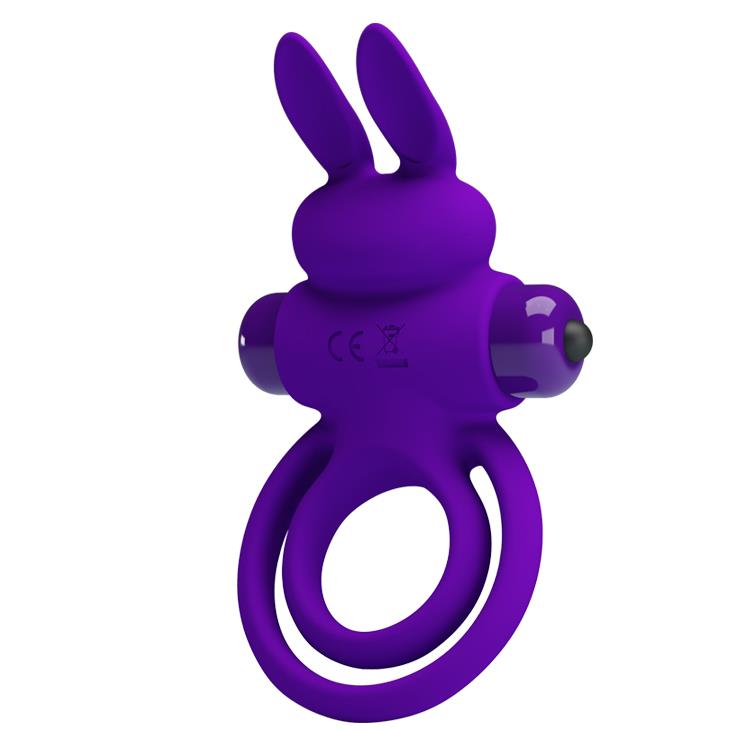 BI-210206-1 PRETTY LOVE - VIBRANT PENIS RING III 10 Functions Purple - obrazek 1