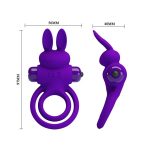 PRETTY LOVE - VIBRANT PENIS RING III 10 Functions Purple - obrazek 5