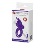 PRETTY LOVE - VIBRANT PENIS RING III 10 Functions Purple - obrazek 8