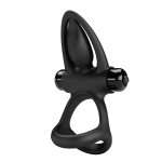 PRETTY LOVE - VIBRATION COCK RING Black, 10 vibration functions - obrazek 3