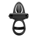PRETTY LOVE - VIBRATION COCK RING Black, 10 vibration functions - obrazek 6