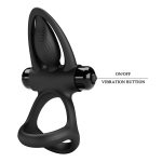 PRETTY LOVE - VIBRATION COCK RING Black, 10 vibration functions - obrazek 9