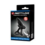 PRETTY LOVE - VIBRATION COCK RING Black, 10 vibration functions - obrazek 11