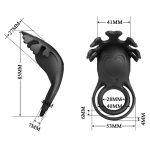 PRETTY LOVE - VIBRANT PENIS RING RUBEN Black, 7 vibration functions - obrazek 8
