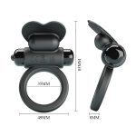 PRETTY LOVE - VIBRANT PENIS RING DEBONAIRE Black, 10 vibration functions - obrazek 8