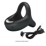 PRETTY LOVE - VIBRANT PENIS RING ELLIOTT Black, 10 vibration functions - obrazek 10