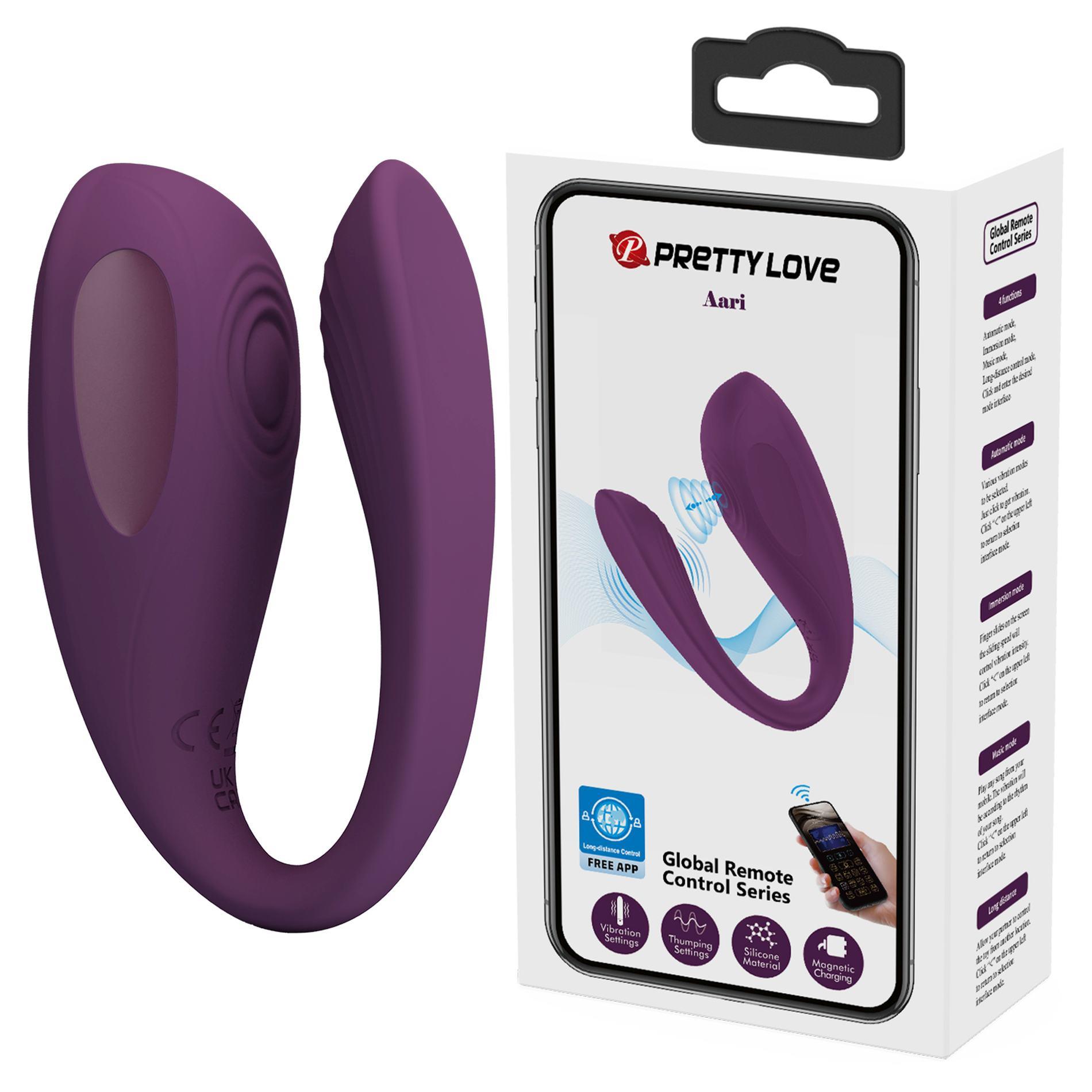 BI-300076HP_01 PRETTY LOVE - Aari, 10 vibration functions Mobile APP Long-distance Control 10 thumping functions - obrazek 1