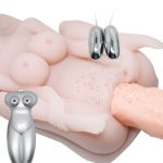 BAILE - Masturbator toy, TPR, double vibrating egg with voice, tighten,shrink 3AAA batteries - obrazek 3