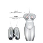 BAILE - Masturbator toy, TPR, double vibrating egg with voice, tighten,shrink 3AAA batteries - obrazek 6