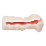 BAILE- Masturbator with vibrating ring, flesh-coloured - obrazek 4