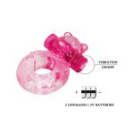 BAILE- Masturbator with vibrating ring, flesh-coloured - obrazek 6