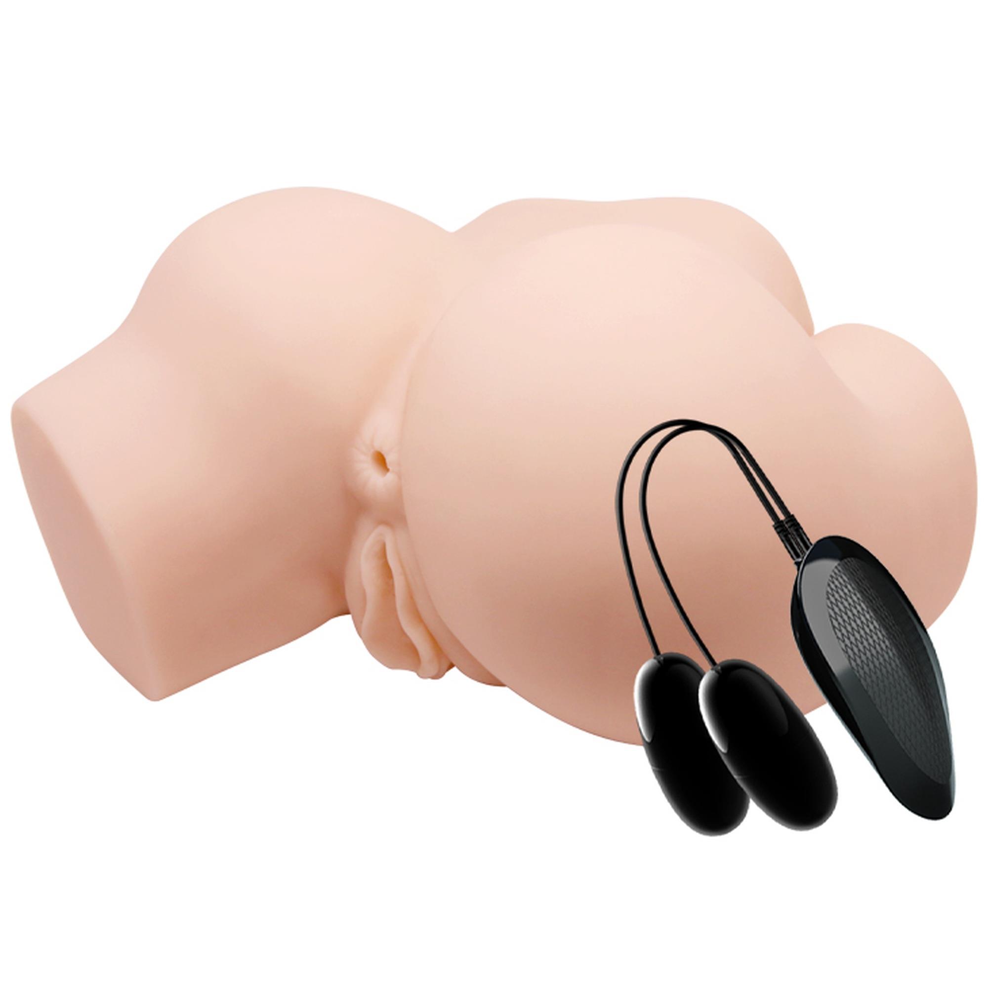 BM-009204Z-1 CRAZY BULL- THE REALISTIC Vagina And Anal, Vibration Double holes - obrazek 1