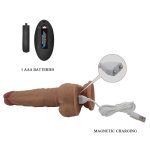 PRETTY LOVE - Jonathan 8,3'' Light Brown, 3 vibration functions Thrusting Wireless remote control - obrazek 9