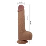 PRETTY LOVE - Tommy 8,9'' Light Brown, 3 vibration functions 3 thrusting settings Suction base Wireless remote control - obrazek 10