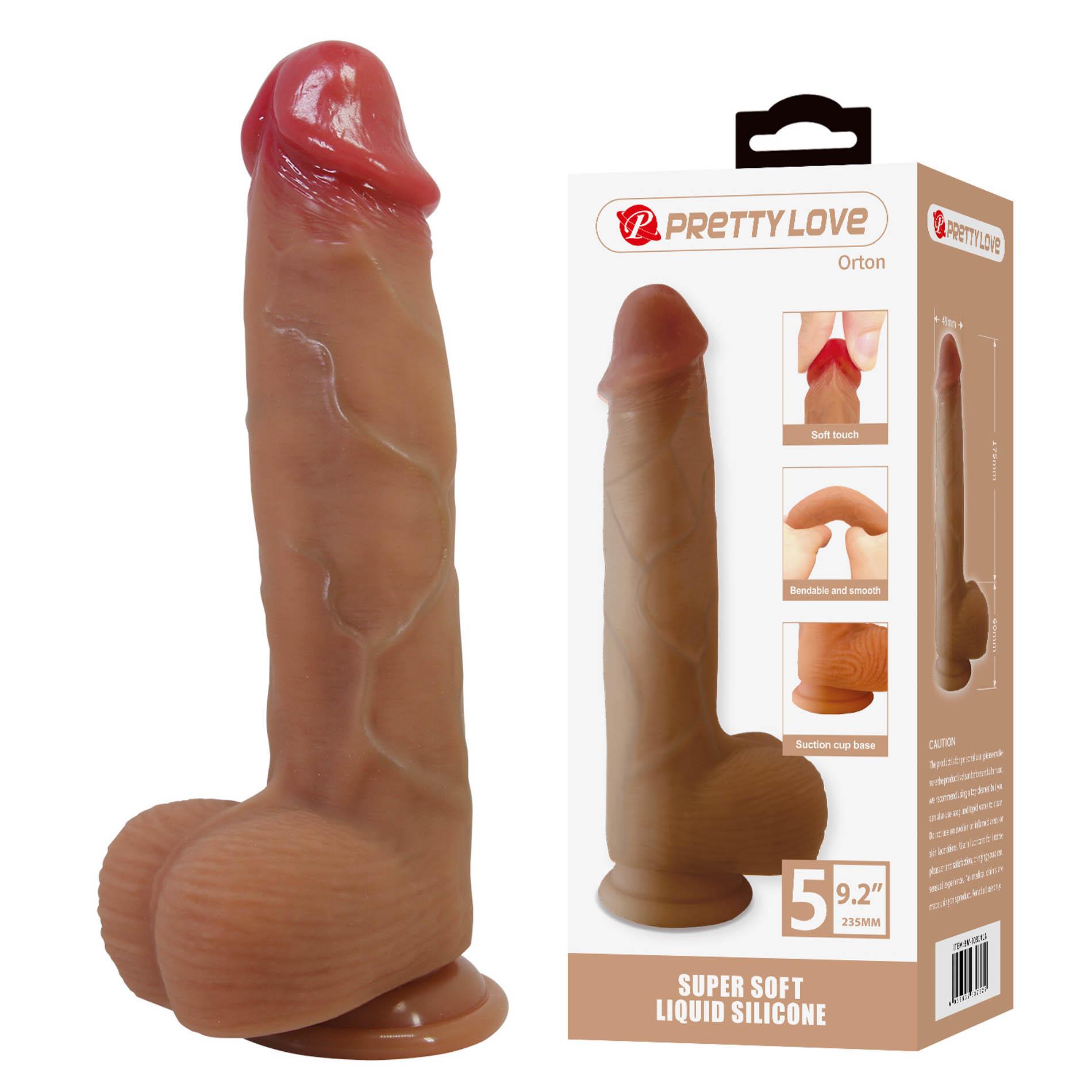BW-008141N_01 Pretty Love Orton 9.2" Super Soft Liquid Silicone Dildo - obrazek 1
