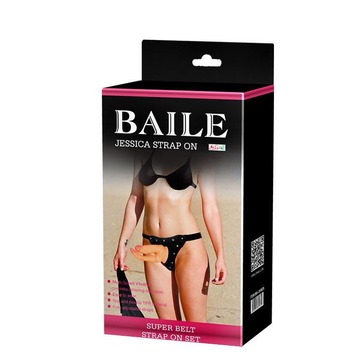 BW-022029 BAILE - JESSICA Double Strap-on Vibrating - obrazek 1