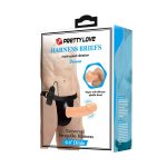 PRETTY LOVE - HARNESS BRIEFS- Draven Strap-On 6,8'' Dildo vibration - obrazek 8