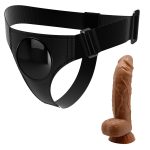 PRETTY LOVE - HARNESS BRIEFS- Micheal, Universal Strap-On, 7.0'' Dildo - obrazek 4