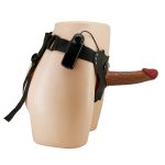 PRETTY LOVE - HARNESS BRIEFS Starks Universal Strap-On Harness 6,9'' Vibration Dildo Light Brown - obrazek 6