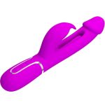 PRETTY LOVE - Kampas Rabbit 3 in 1, multifunction vibrator with tongue violet - obrazek 3