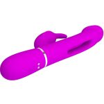 PRETTY LOVE - Kampas Rabbit 3 in 1, multifunction vibrator with tongue violet - obrazek 4
