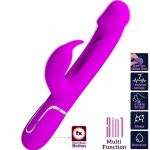 PRETTY LOVE - Kampas Rabbit 3 in 1, multifunction vibrator with tongue violet - obrazek 8