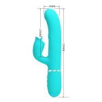 PRETTY LOVE - Gigi light blue, 7 thumping functions 7 licking modes - obrazek 3