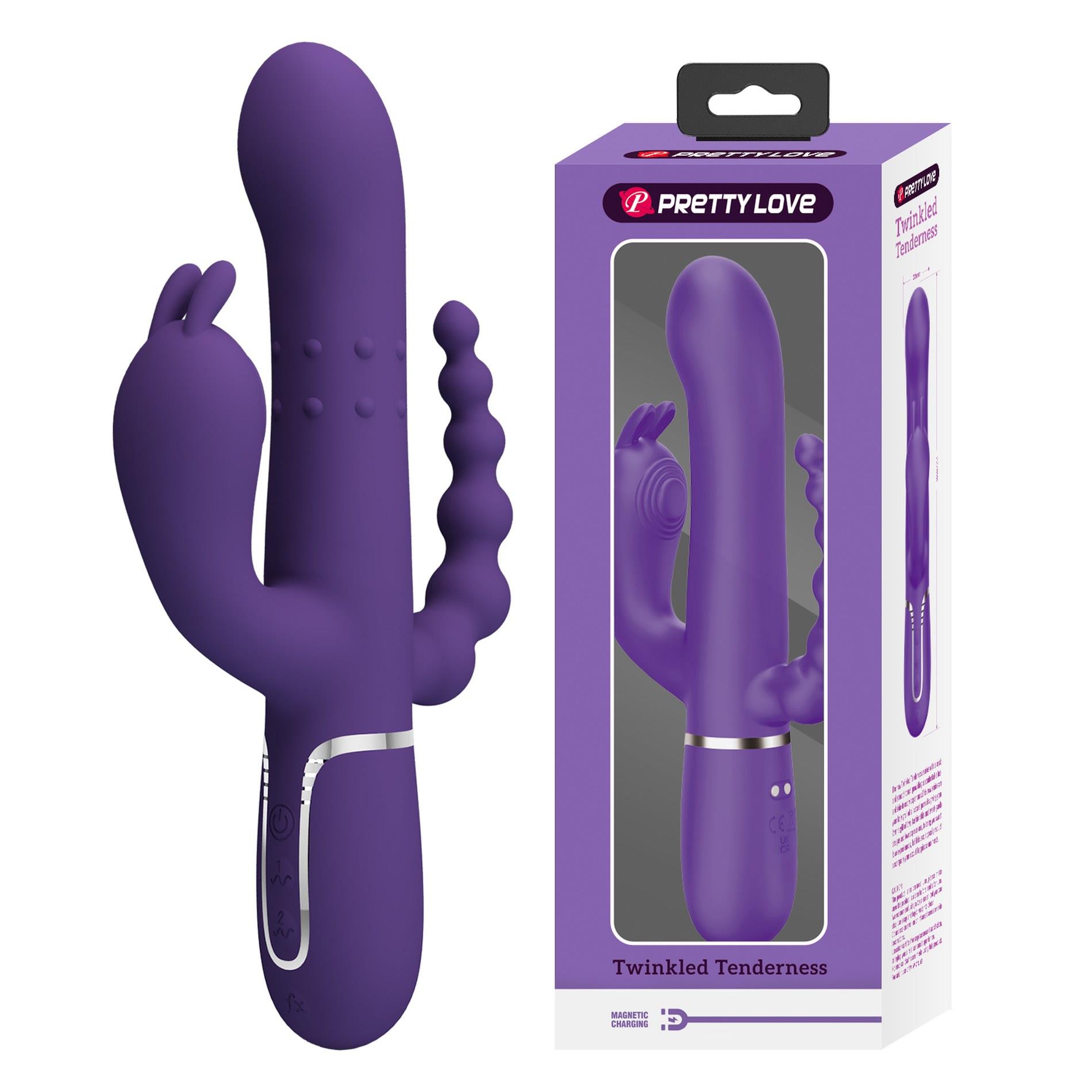 BW-500036-2_01 PRETTY LOVE - Cammy Dark Purple, Twinkled Tenderness, 7 thumping functions 7 vibration functions 4 rolling functions - obrazek 1