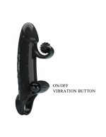 PRETTY LOVE - ROMANCE - VIBRATING PENIS SLEEVE BLACK - obrazek 10